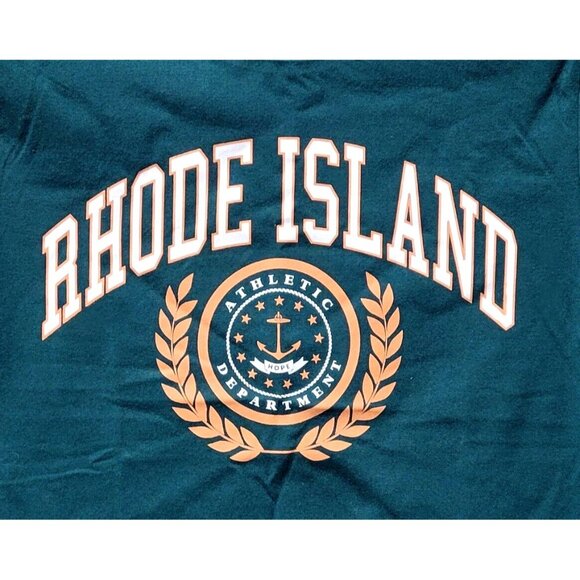 Art Class Boys' Small 6/7 Dark Teal RHODE ISLAND ATH DEPT Seal Logo SS T-Shirt - Picture 2 of 5